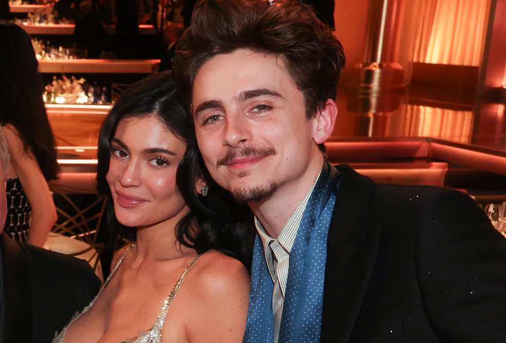 Kylie Jenner e Timothée Chalamet — Foto: Getty Images