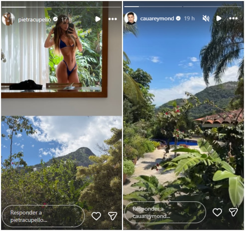 Cauã Reymond e Pietra Cupello dão indícios de que estão juntos em viagem — Foto: Reprodução/Instagram