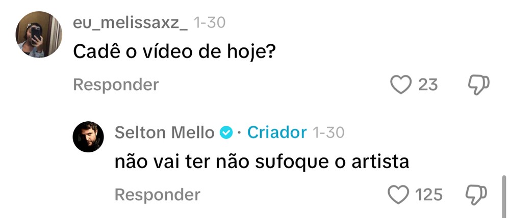 Selton Mello dá resposta espirituosa para internauta que perguntou quem ...