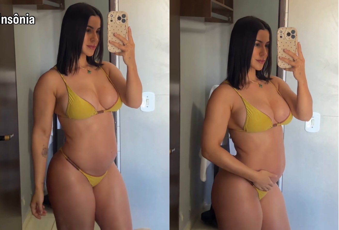 Larissa Tomásia mostra mudanças durante gestação e revela que ganhou 12kg