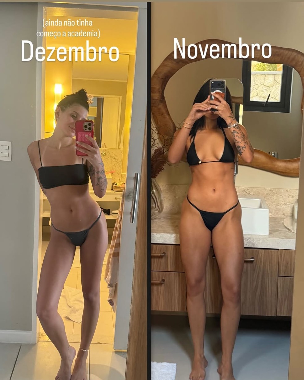 De biquíni, Ana Castela mostra evolução do 'shape' após pegar firme na academia — Foto: Reprodução/Instagram