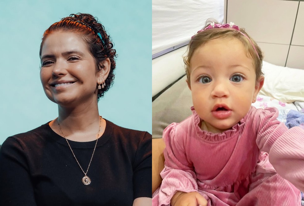 Camila Campos, cantora gospel que deu à luz logo após diagnóstico de câncer, exibe filha com 10 meses — Foto: Reprodução/Instagram
