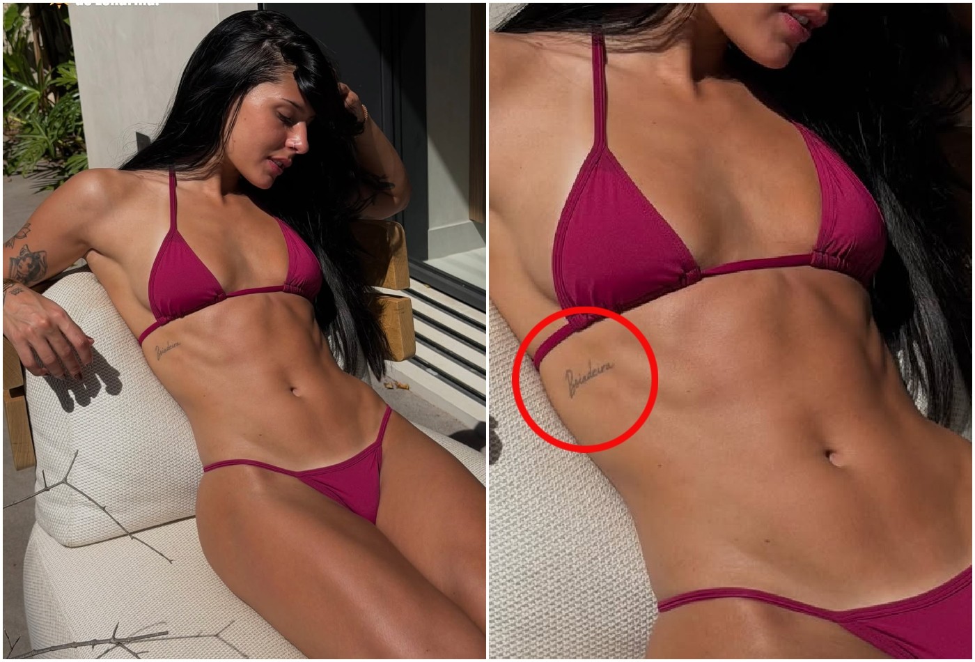 Ana Castela deixa tatuagem discreta à mostra ao exibir o shape de biquíni: 