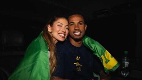 Gabrielle Figueiredo sobre defender Gabriel Magalhães, da Seleção, das críticas: 'Quando ele sofre, eu sofro'