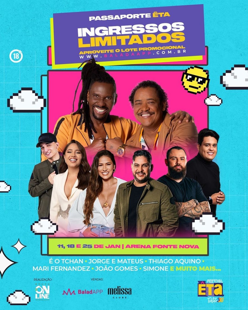 Festival que celebra 30 anos de grupo É o Tchan! terá participação de ...