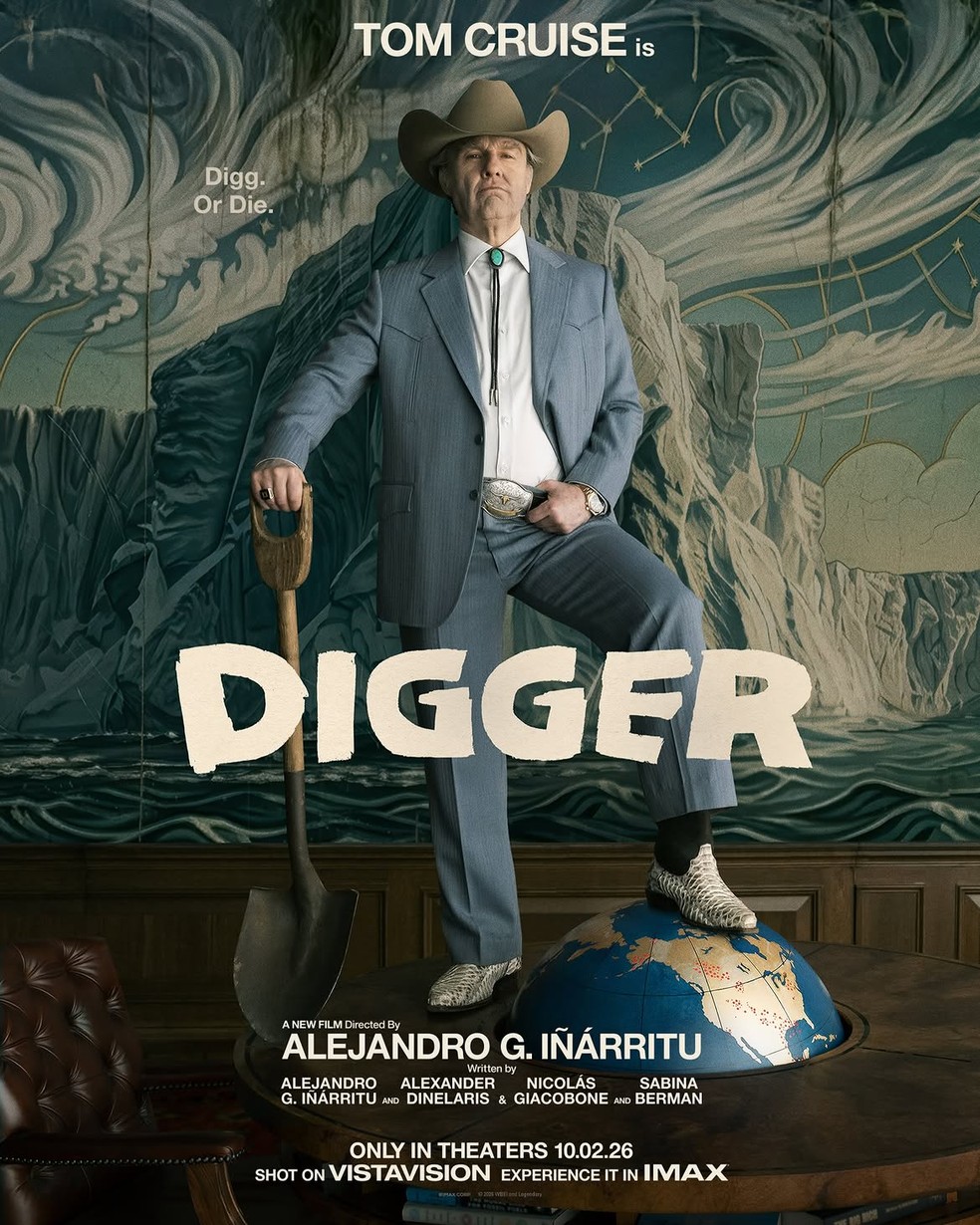 Cartaz de 'Digger', com Tom Cruise — Foto: Divulgação/ Warner
