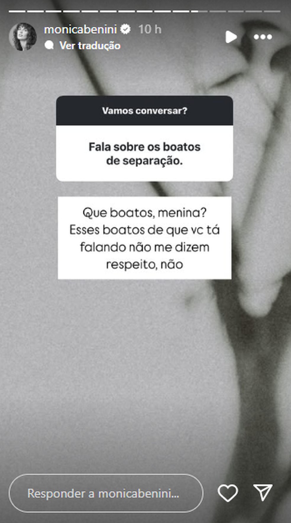 Post de Monica Benini — – Reprodução/Instagram @monicabenini