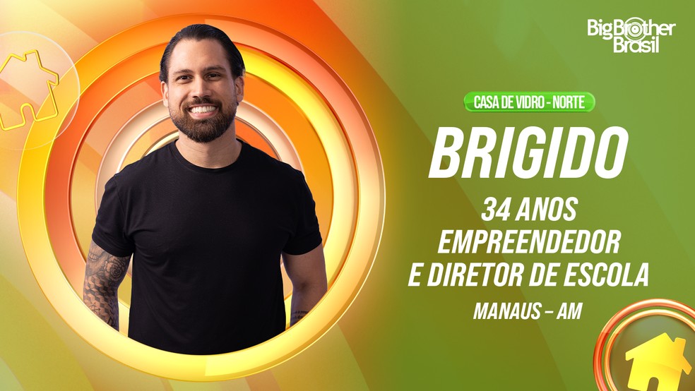 BBB 26: Brigido, da Casa de Vidro do Norte — Foto: Globo