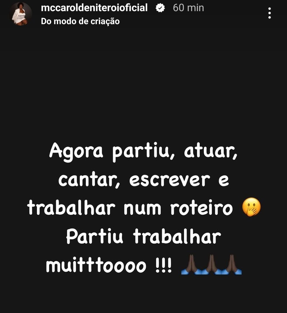 MC Carol anuncia fim do casamento com ator de pornô gay Cosme Santiago — Foto: Reprodução/Instagram