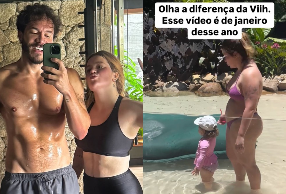 Antes e depois de Vih Tube — Foto: Reprodução/Instagram