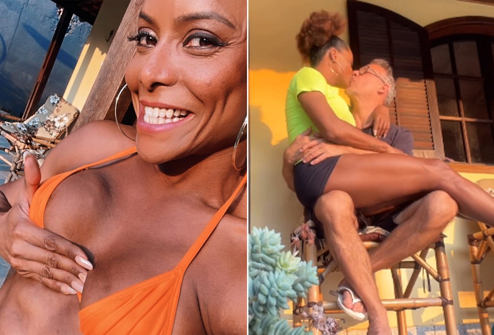 Adriana Bombom e o marido, Adrien Cunha — Foto: Reprodução/Instagram