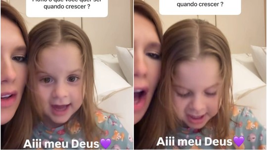 Virginia Fonseca se surpreende ao ouvir filha dizer que quer ser dançarina de Zé Felipe quando crescer