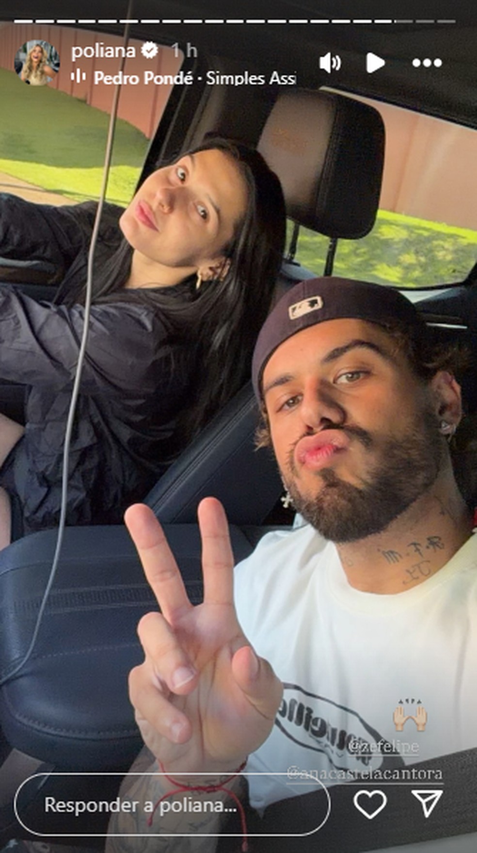 Ana Castela e Zé Felipe — Foto: Reprodução/Instagram