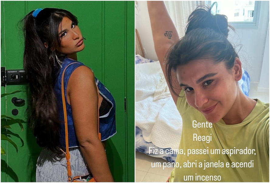 De top e barriga de fora, Giulia Costa encara malhação, no Rio