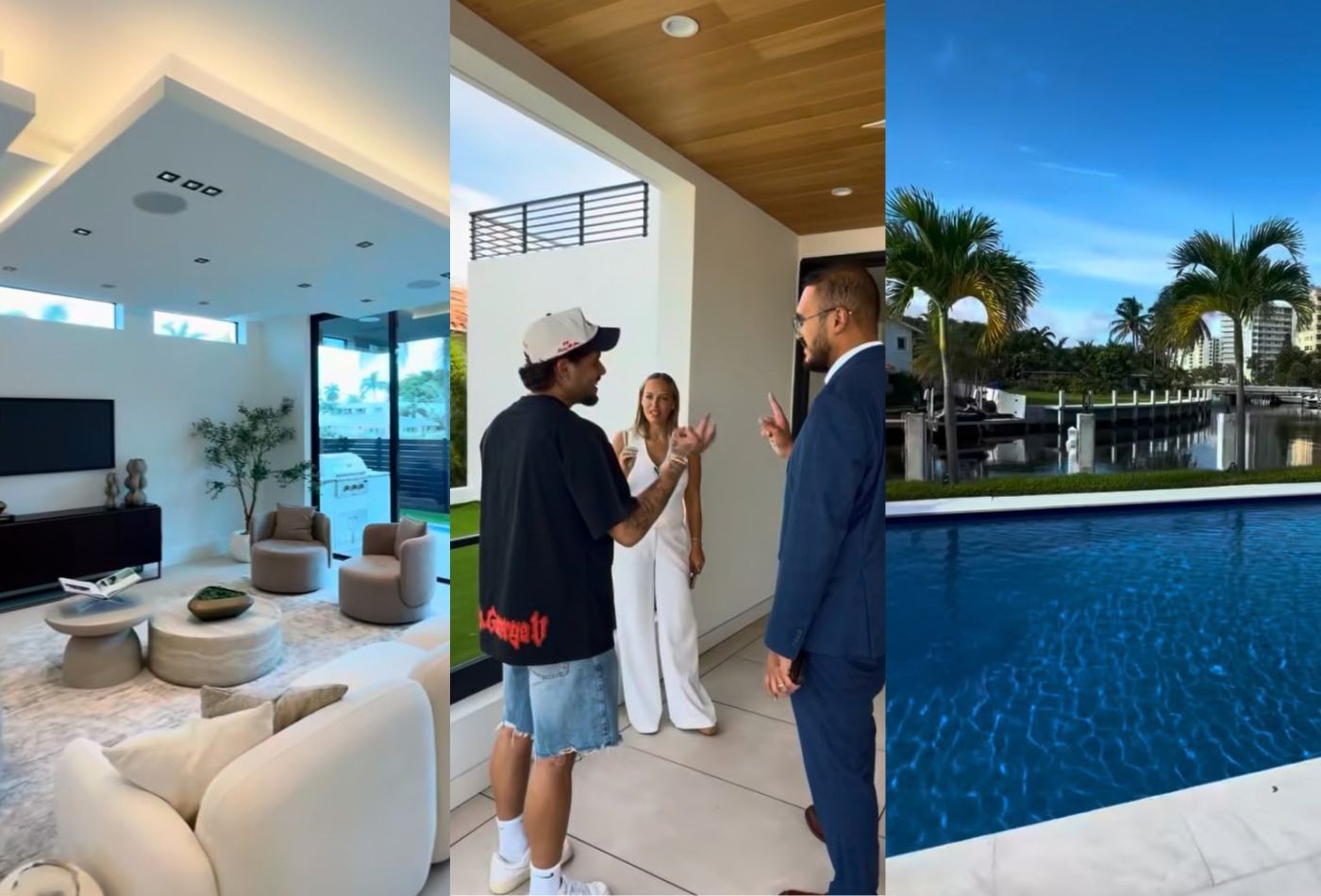 7 banheiros, elevador e perto da praia: veja mansões visitadas por Zé Felipe para temporada em Miami