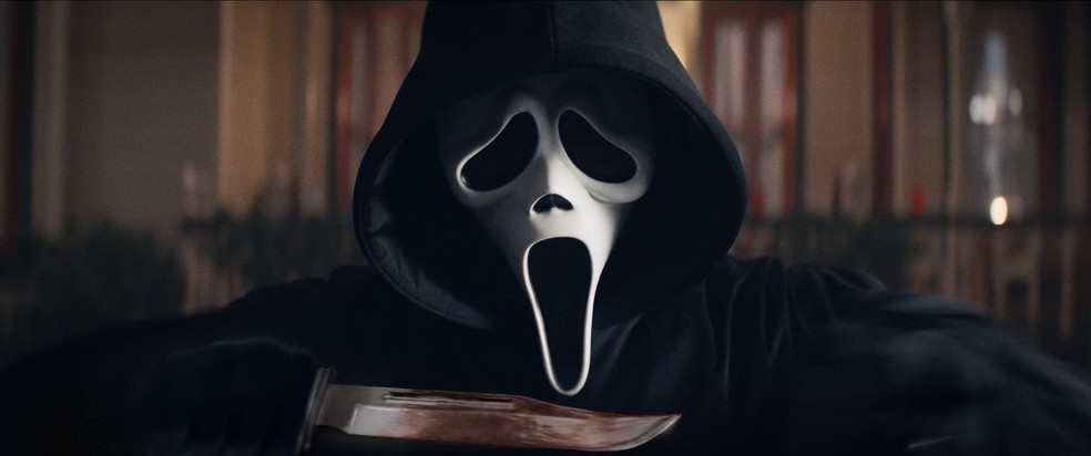 Ghostface, o assassino da saga 'Pânico' — Foto: IMDB