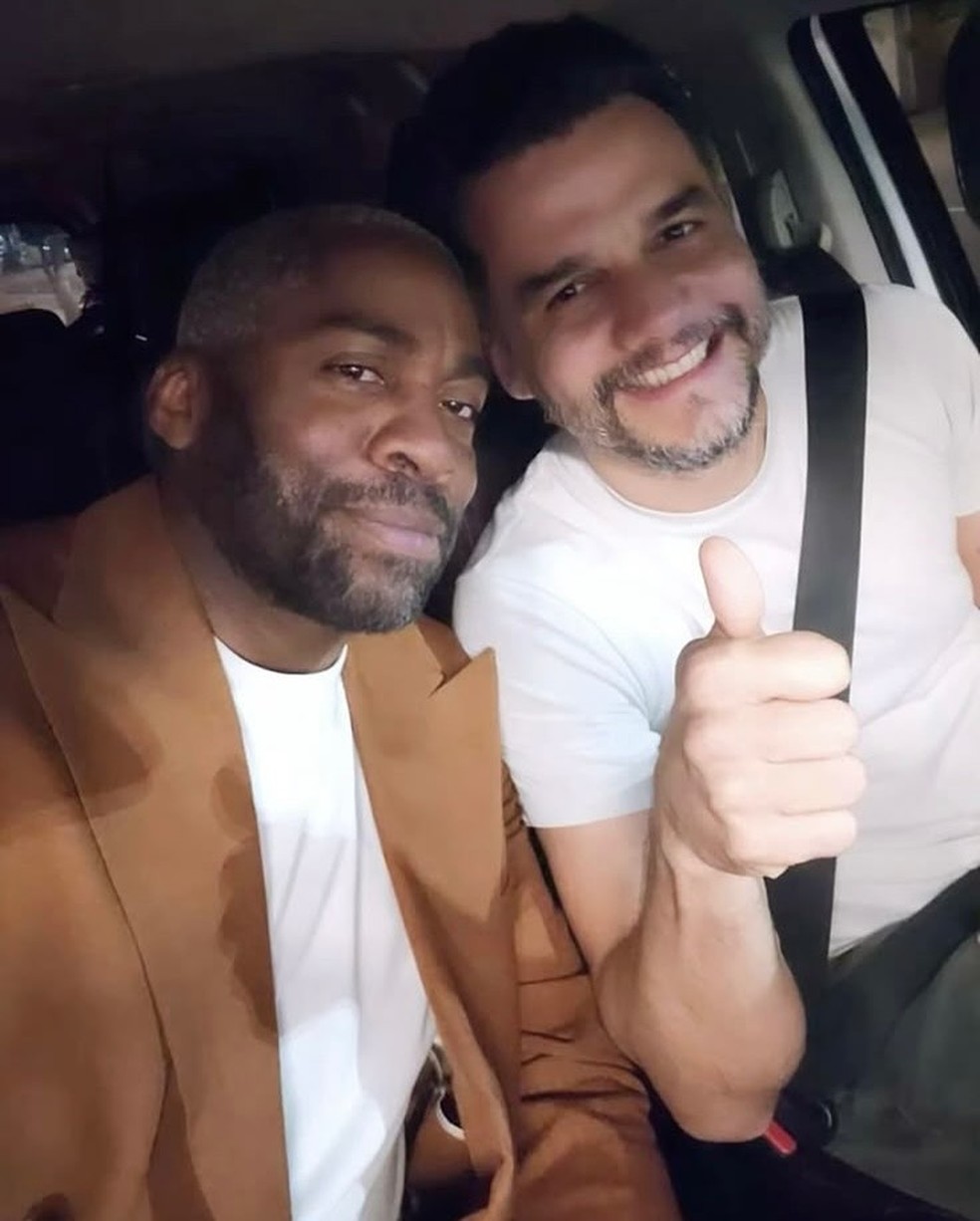 Antes e depois de Lázaro Ramos e Wagner Moura chama atenção nas redes — Foto: Reprodução/Instagram