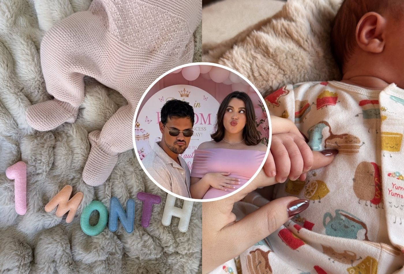 Esposa de Taylor Lautner celebra primeiro mês da filha, e ator se declara: 'Melhor mãe de todas'