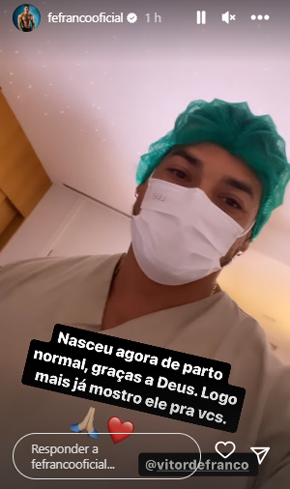 Nasce filho de Felipe Franco com a bailarina do Faustão, Inaê Barros
