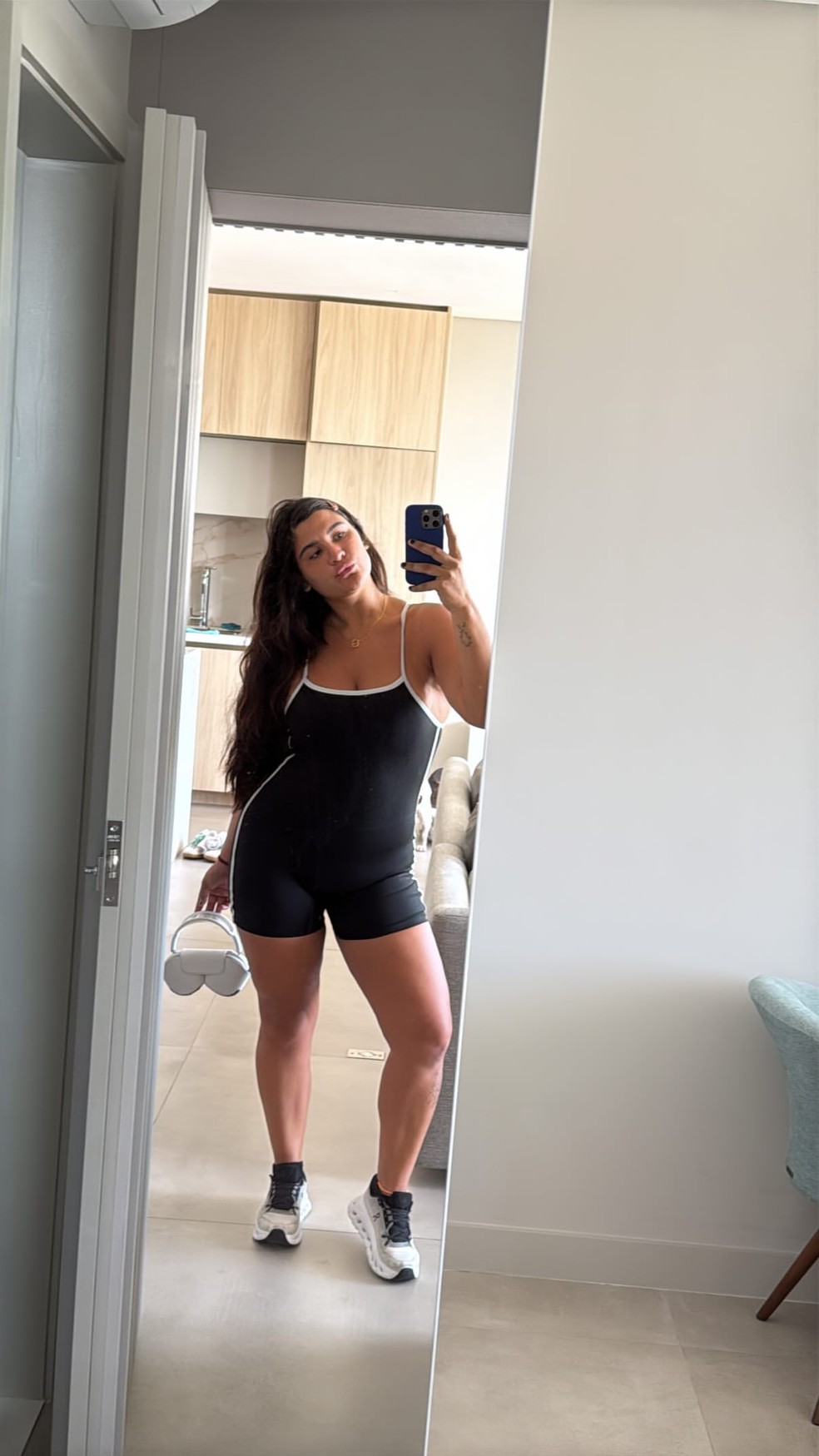 Giulia Costa pronta para treinar — Foto: Reprodução/Instagram