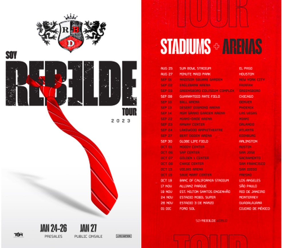 'Soy Rebelde Tour': turnê de 20 anos do RBD — Foto: Divulgação