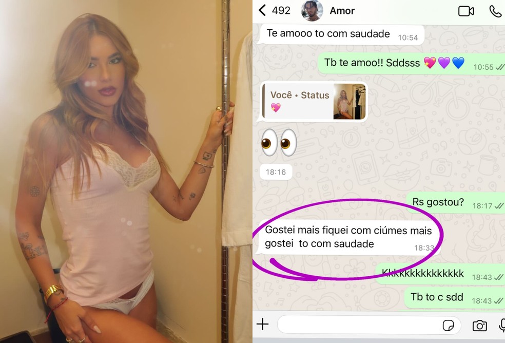 Virginia Fonseca e conversa com o marido — Foto: Reprodução/Instagram