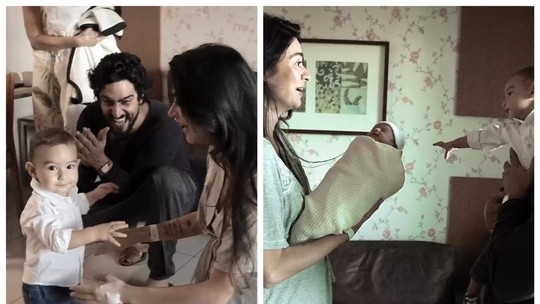 Thaila Ayala emociona fãs com vídeo do primeiro encontro de primogênito com recém-nascida