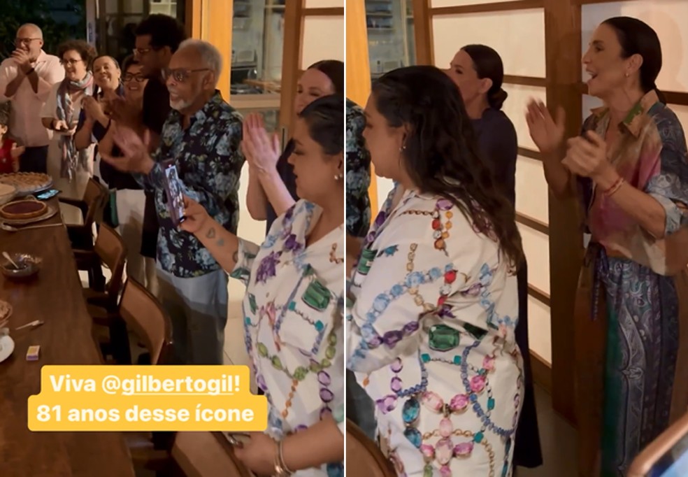 Em Salvador, Gilberto Gil ganha festa pelos 81 anos — Foto: Instagram