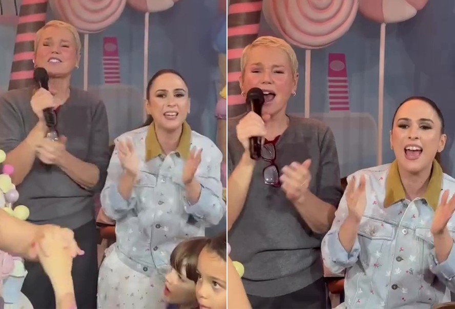 Tata Werneck se surpreende com Xuxa em festa de 7 anos da filha, Clara Maria