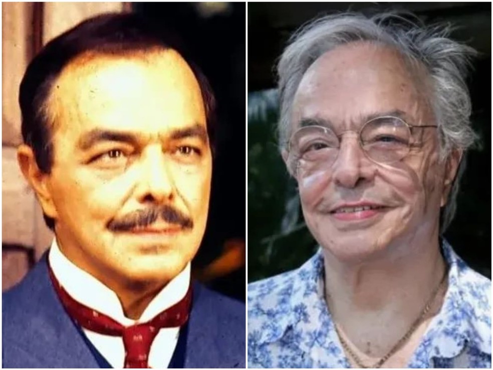 Antes e depois: Edney Giovenazzi, como Augusto em Direito de Amar (Globo, 1987), e com visual atual — Foto: TV Globo e Reprodução