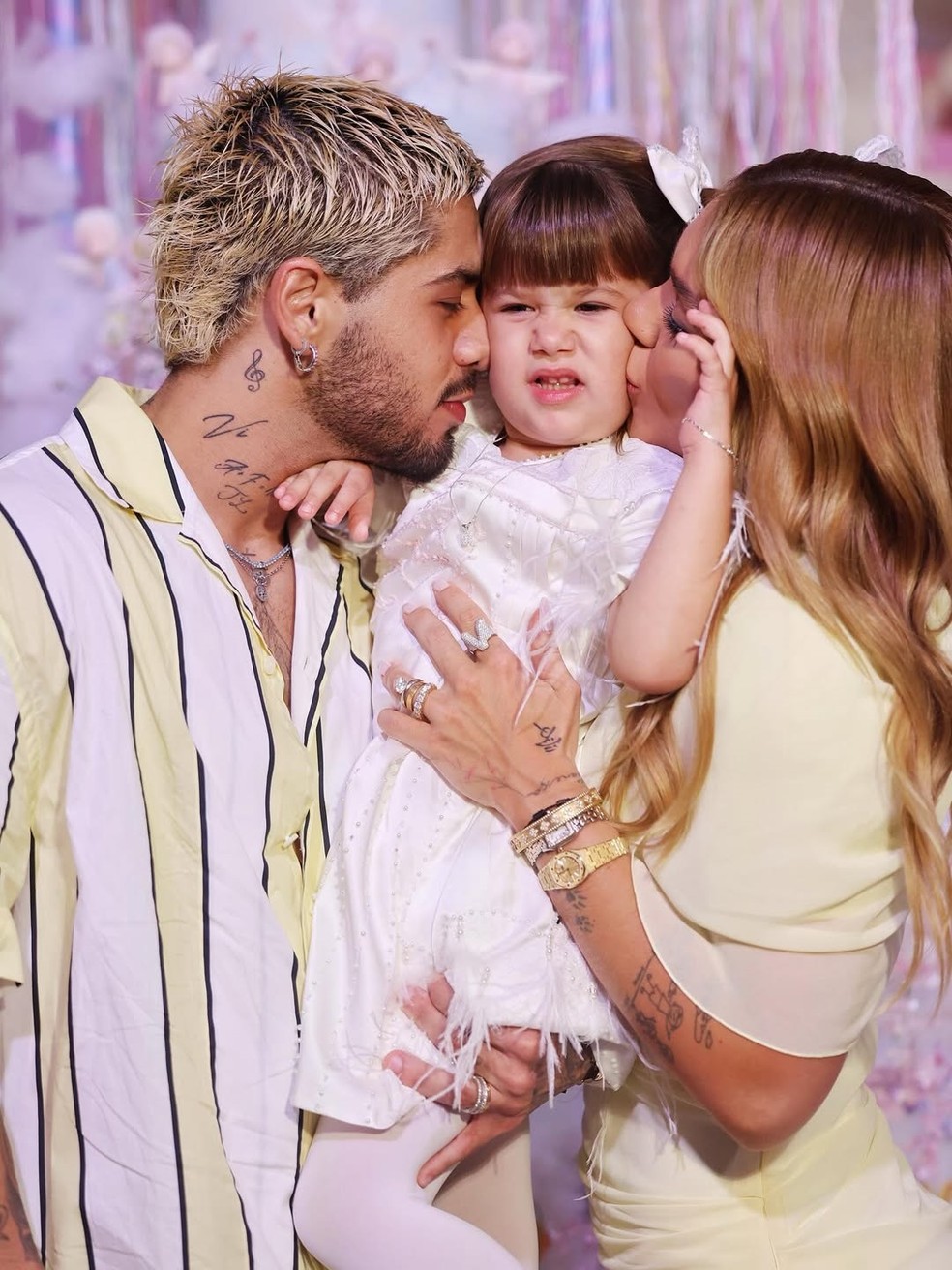Virginia Fonseca e Zé Felipe celebram 4 anos de Maria Alice — Foto: Reprodução/Instagram Zé Felipe e Virginia Fonseca