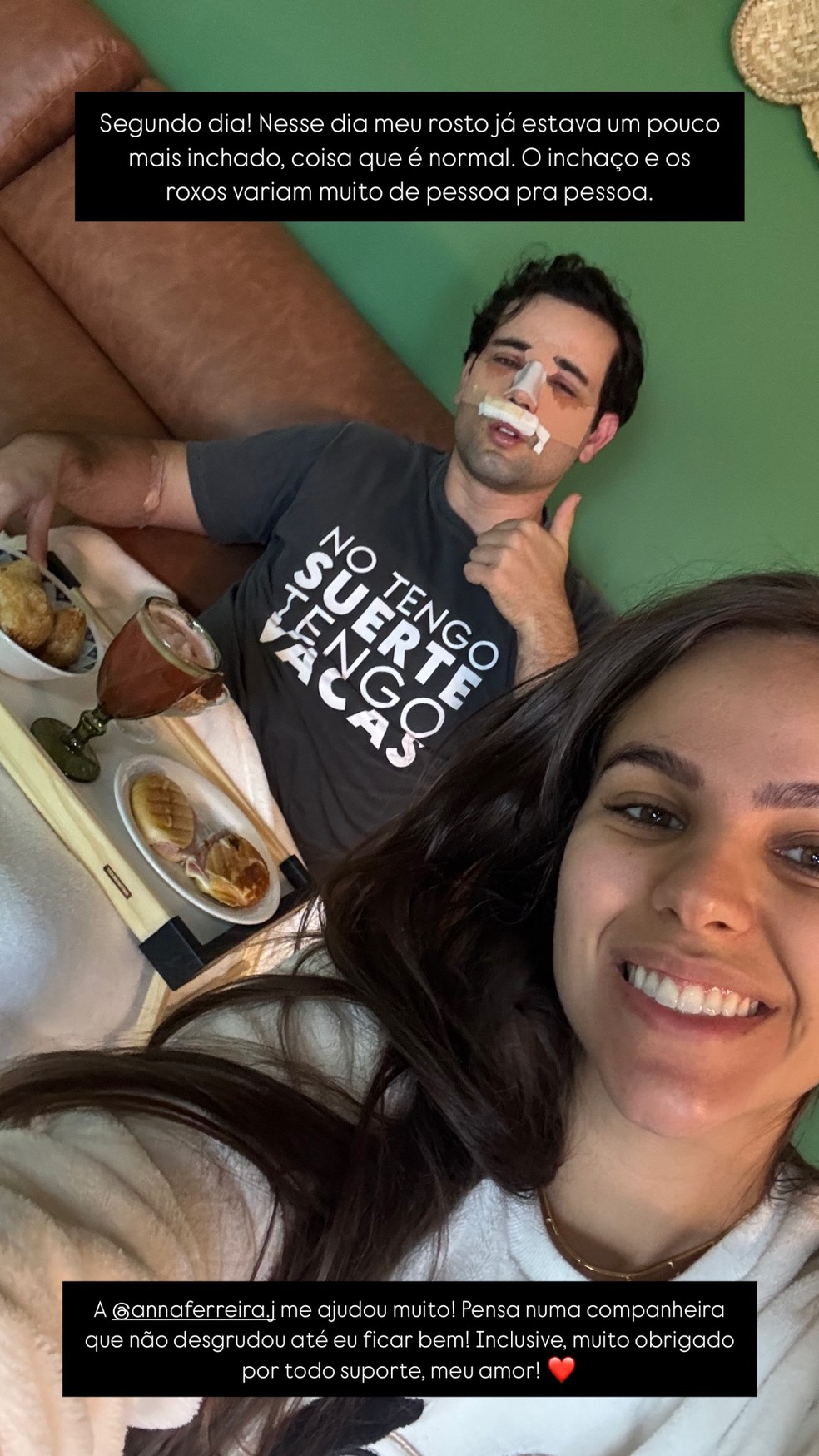 Matteus Amaral com a namorada — Foto: Reprodução/Instagram