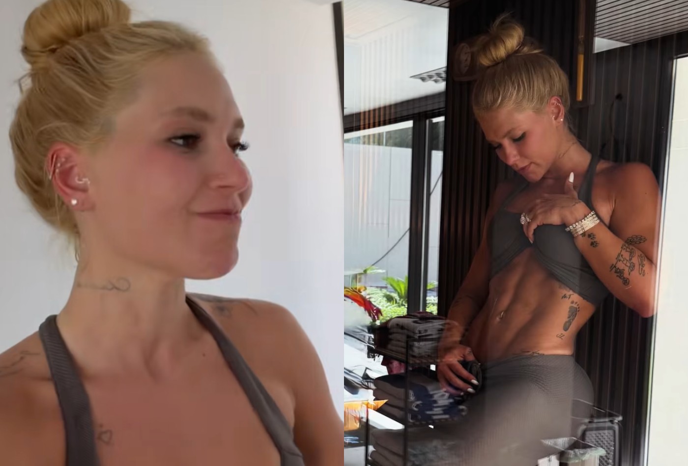 Virginia exibe piercing novo durante treino na casa de Vini Jr. e relata medo com acessório: 