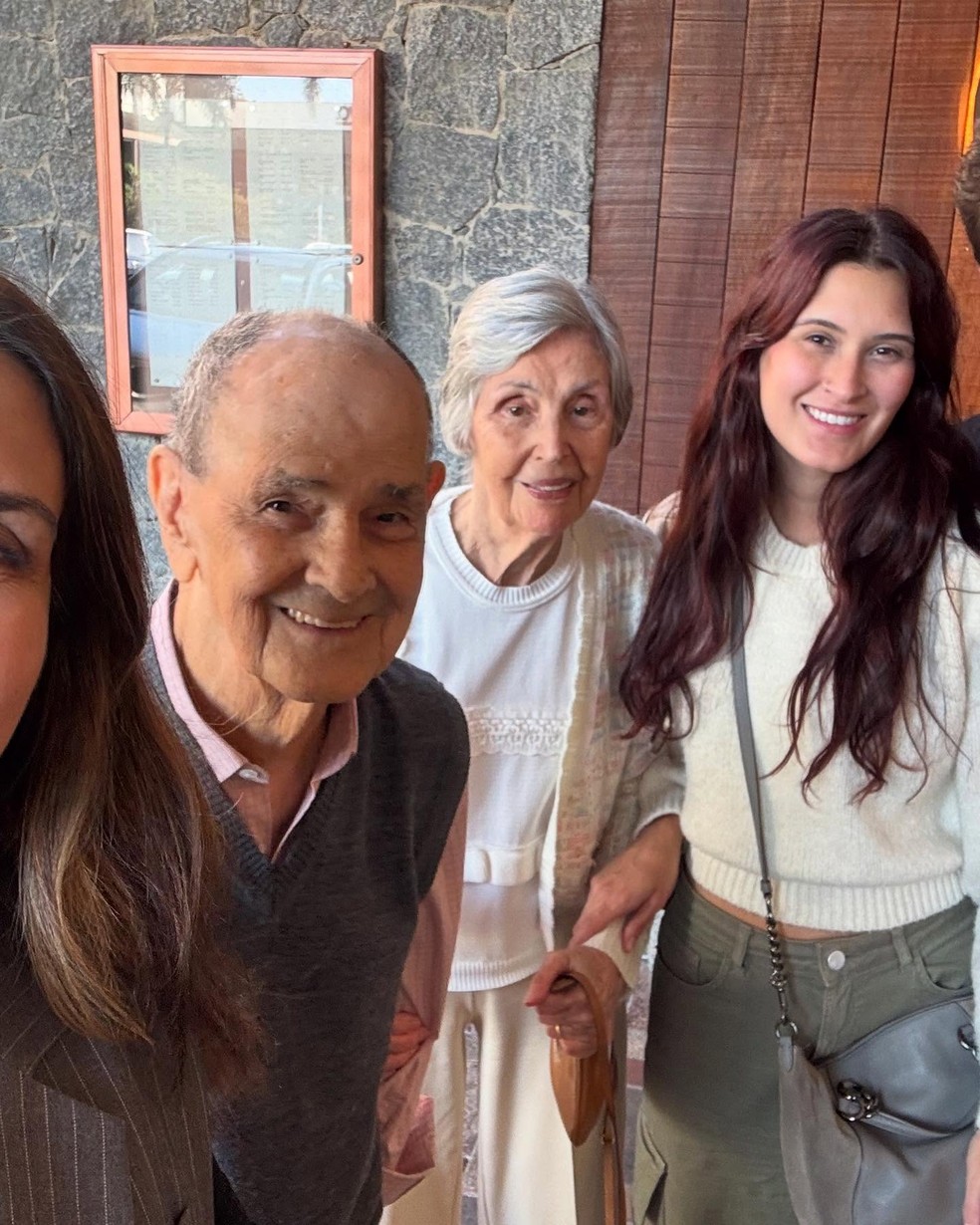 Fátima Bernardes comemora 89 anos do pai — Foto: Reprodução/Instagram