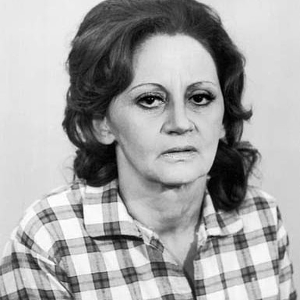Laura Cardoso, como Fátima da Conceição, na novela 'Os Apóstolos de Judas' (Tupi, 1976) — Foto: Arquivo pessoal