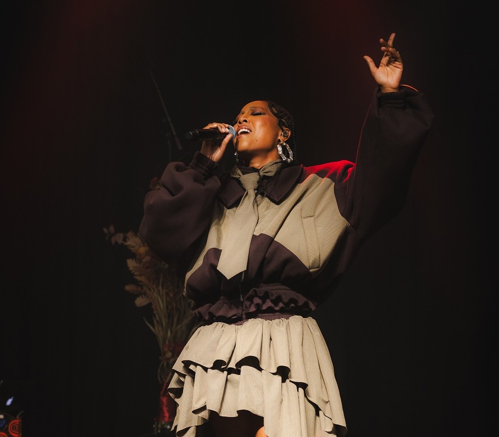 Negra Li na estreia da turnê 'O Silêncio que Grita' — Foto: Divulgação/Isabelle Índia