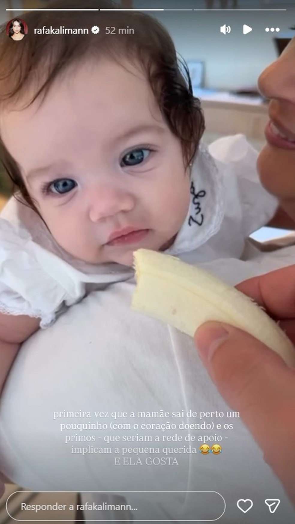 Rafa Kalimann fica longe da filha — Foto: Reprodução/Instagram