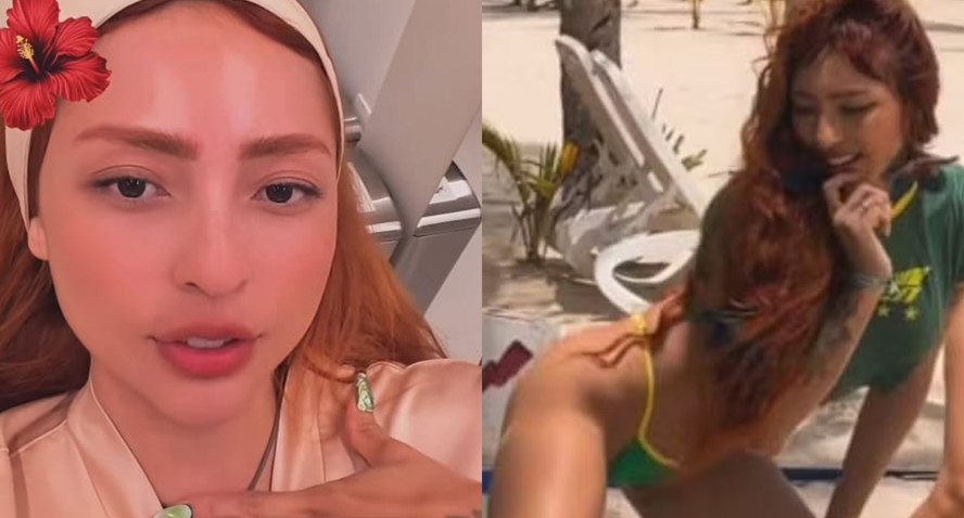 Ruivinha de Marte rebate críticas por dança sensual em praia de Punta Cana