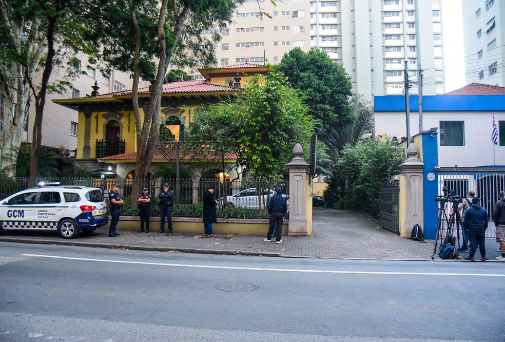Velório de Francisco Cuoco, em São Paulo — Foto: Edu Araujo/Agnews