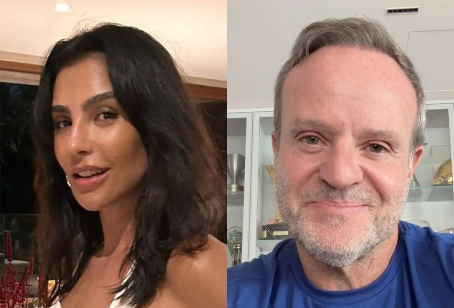 Cíntia Chagas e Rubinho Barrichello
