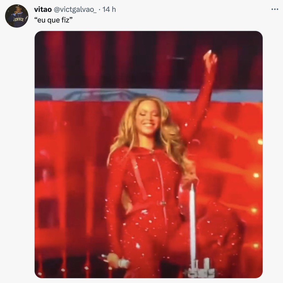 Fãs comentam participação de Blue Ivy nos shows de Beyoncé — Foto: Reprodução / Twitter