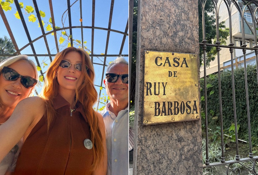 Marina Ruy Barbosa se emociona ao visitar a casa do tetravô no Rio