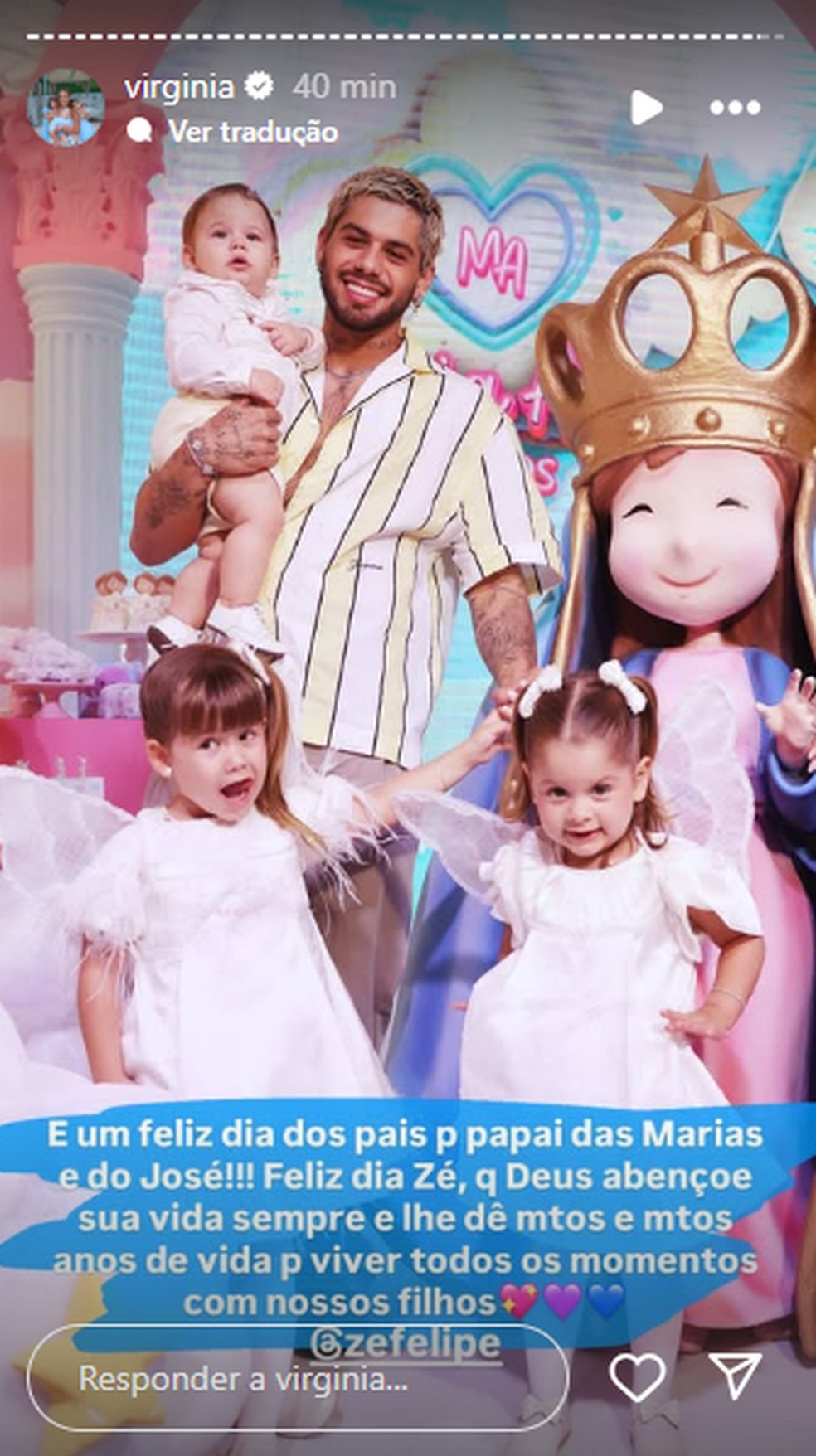 Virginia Fonseca fez homenagem a Zé Felipe — Foto: Reprodução/Instagram