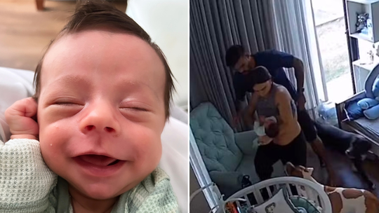 Clara Maia mostra recém-nascido sorrindo após susto com engasgo: 'Nunca vou esquecer'
