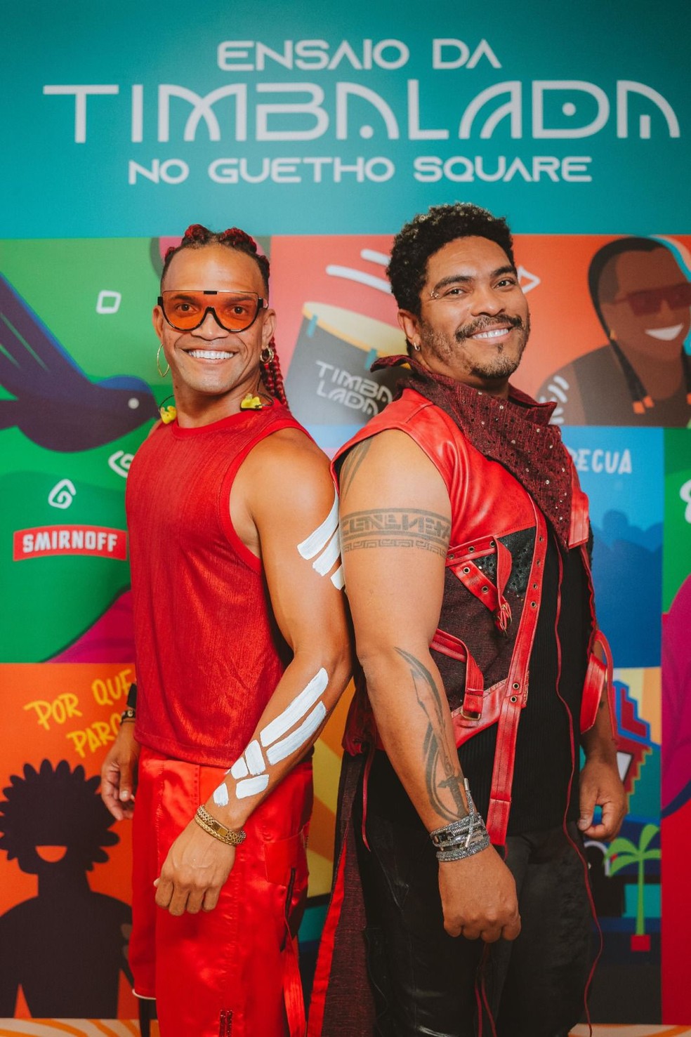 Denny Denan e Buja Ferreira, líderes da Timbalada — Foto: Divulgação