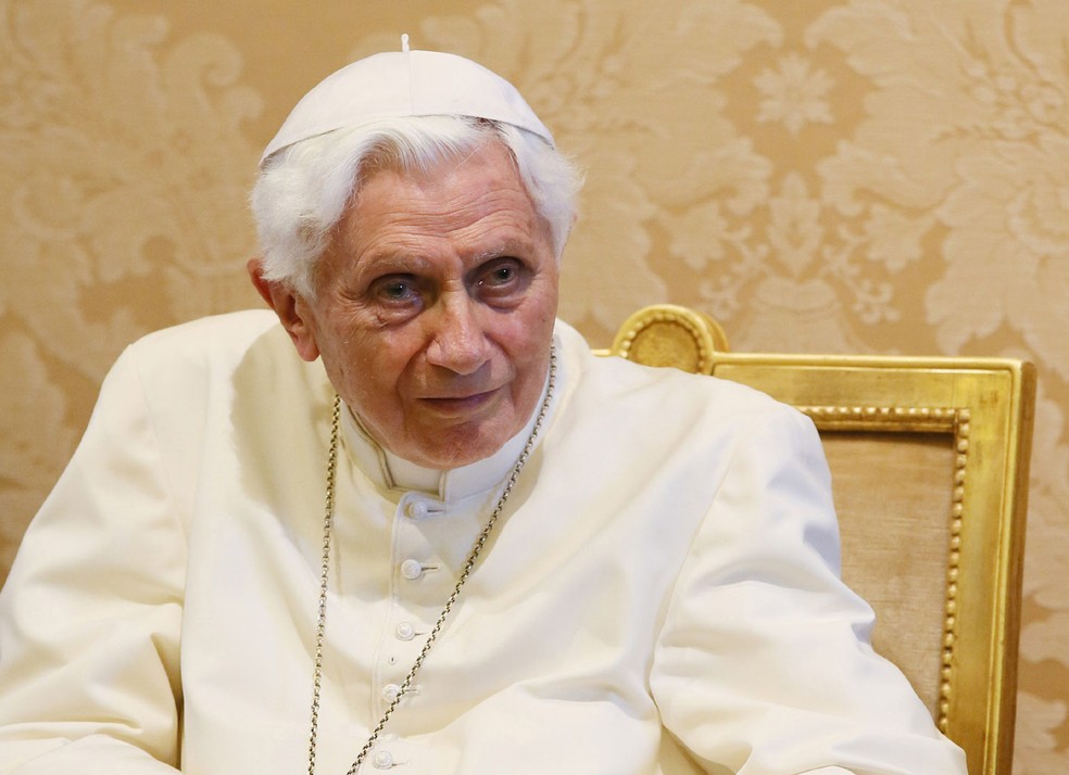  Papa Emérito Bento XVI, que morreu aos 95 anos, estava com saúde debilitada, mas a causa da morte não foi divulgada — Foto: Getty images