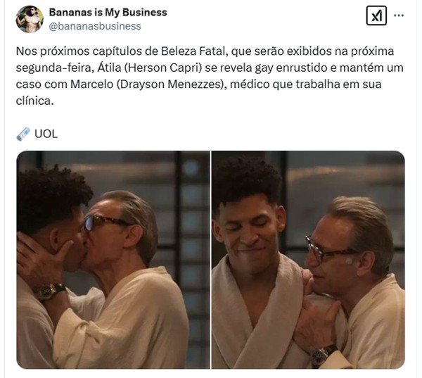 Herson Capri e Drayson Menezzes, irmão de Sheron, protagonizam cenas ...