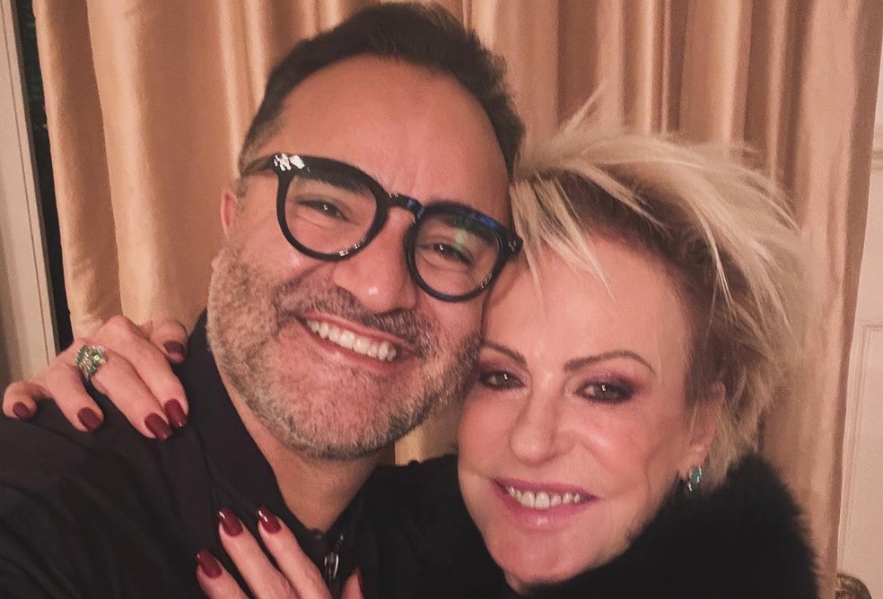 Ana Maria Braga e o namorado, Fabio Arruda — Foto: Reprodução/Instagram