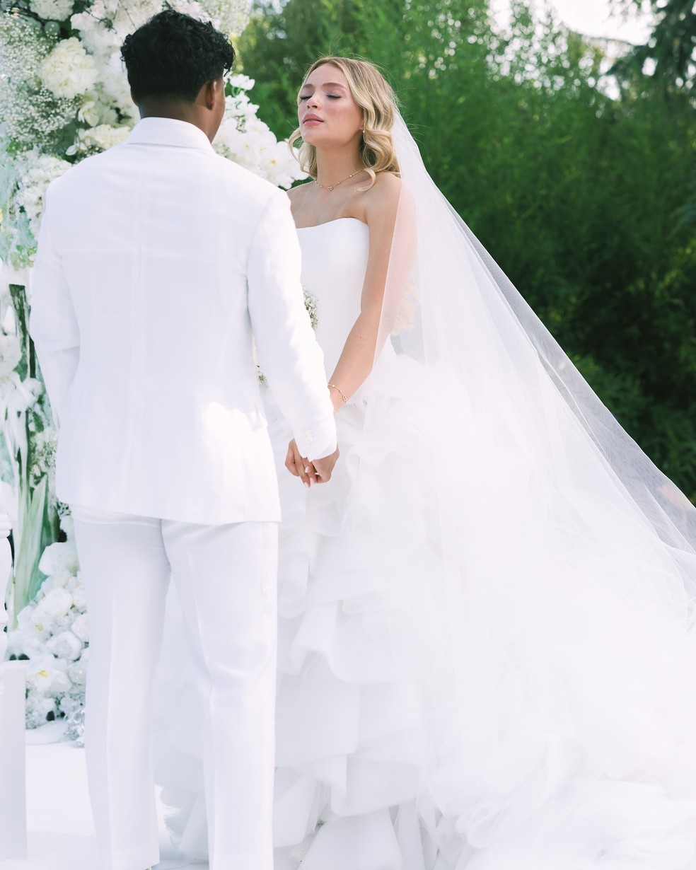 Casamento de Endrick e Gabriely Miranda em Madrid — Foto: Reprodução/ Instagram