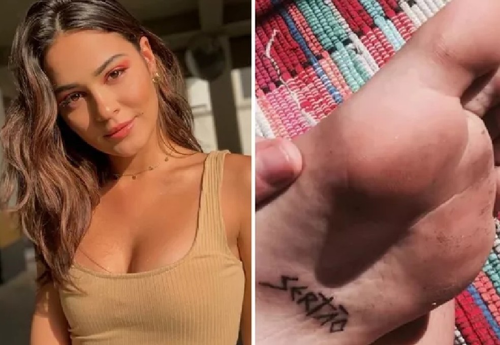Giullia Buscaccio fez tatuagem para recordar trabalho na novela Velho Chico (Globo, 2016) — Foto: Reprodução/Instagram